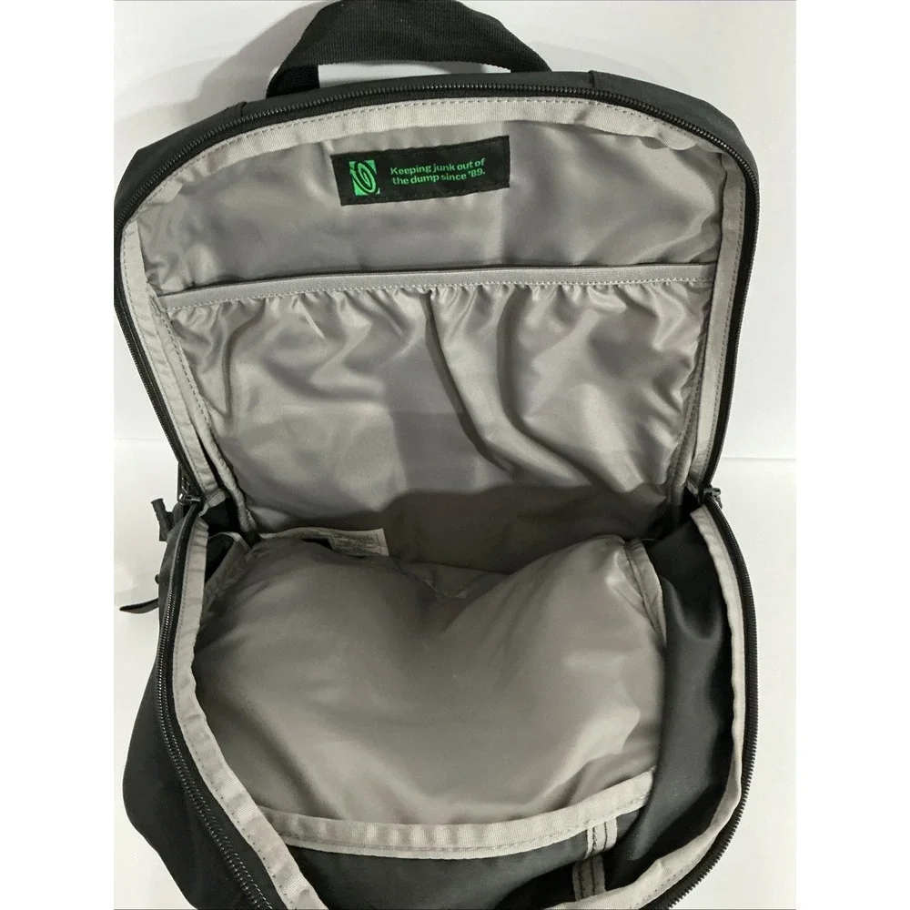 Timbuk2 Parkside Eco Laptop Backpack,  Black Travel, Spectrum Logo, 384-3